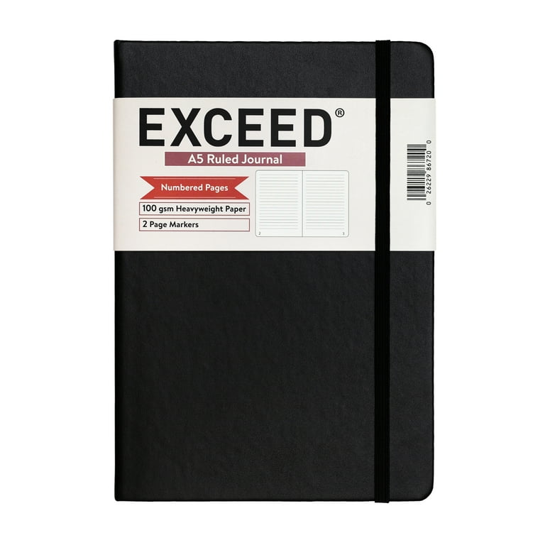 Exceed Ruled Journal Pocket - Black