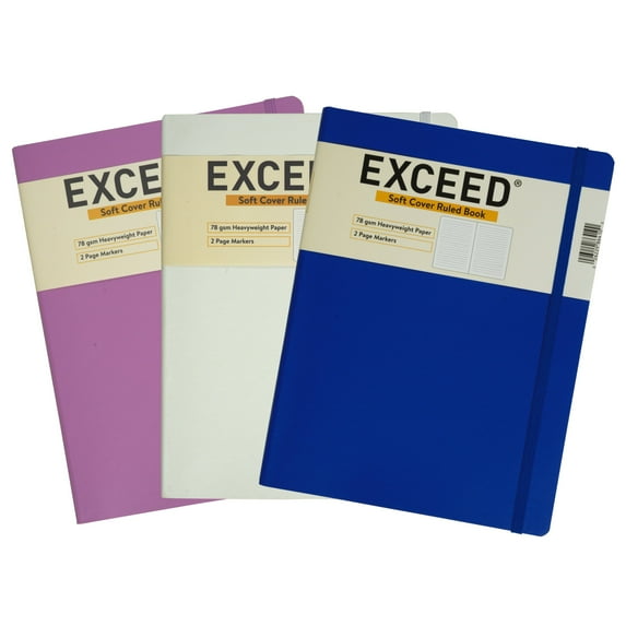 Exceed Large Journal, Narrow Ruled, 96 Pages, 7.5" x 9.75", Color Choice Will Vary, 86410