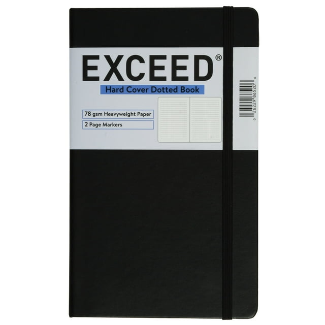Exceed Medium Journal, Dot Grid, 120 Pages, 5" x 8.25", Black, 86520