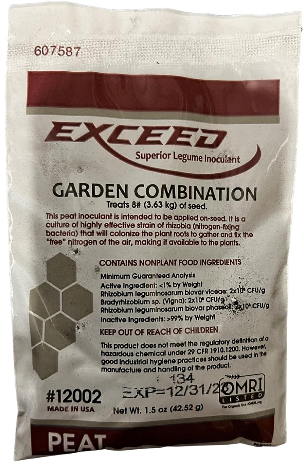 Exceed Pea And Bean Inoculant 1.5 OZ Legume Powder Inoculant Garden Combination Cover