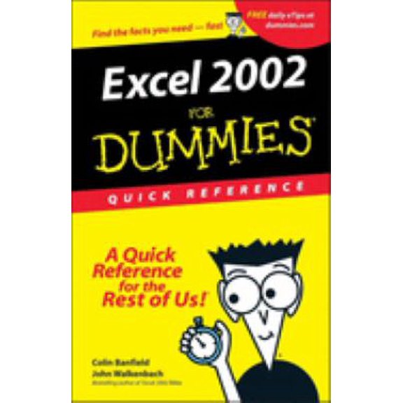 Pre-Owned Excel 2002 for Dummies Quick Reference (Paperback) 0764508296 9780764508295