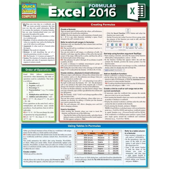 Excel 2016 Formulas (Other)