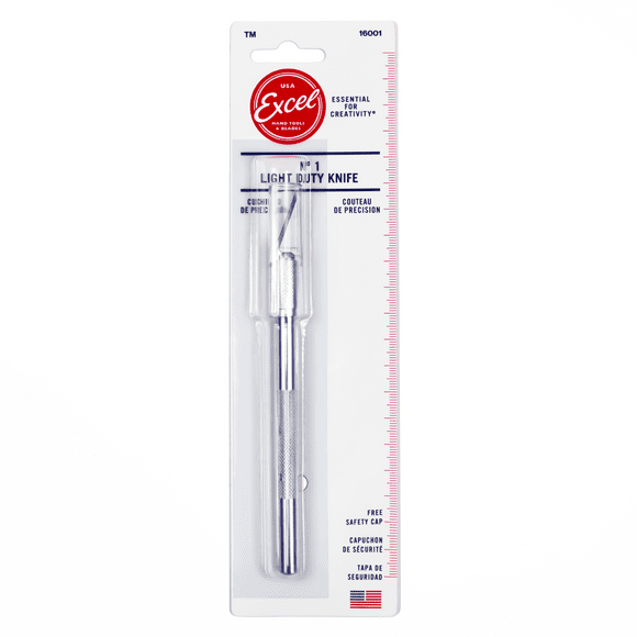 Excel Blades K1 Light Duty Aluminum Hobby Craft Knife with Safety Cap