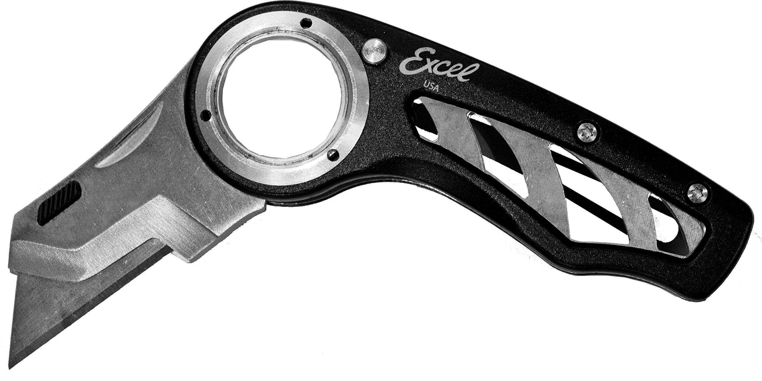 Excel Blades Revo Folding Pocket Utility Knife Aluminum Body Heavy
