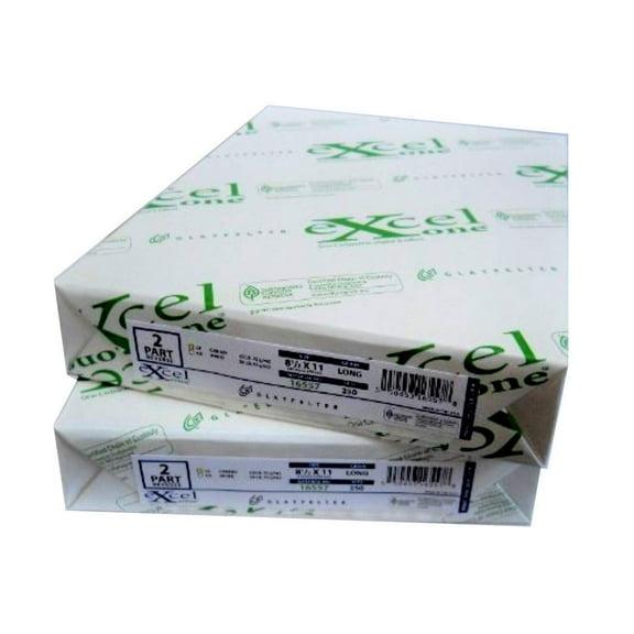 Excel Carbonless 2-Part Paper (Bright White/Canary Yellow), 8-1/2" x 11", 250 Sets (500 Sheets) Per Ream (16557) - Two (2) Reams (500 Sets)