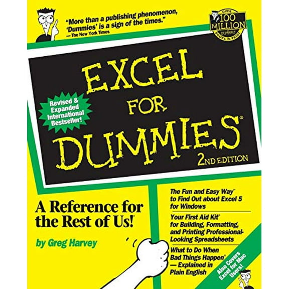Pre-Owned Excel for Dummies (Paperback) 1568840500 9781568840505