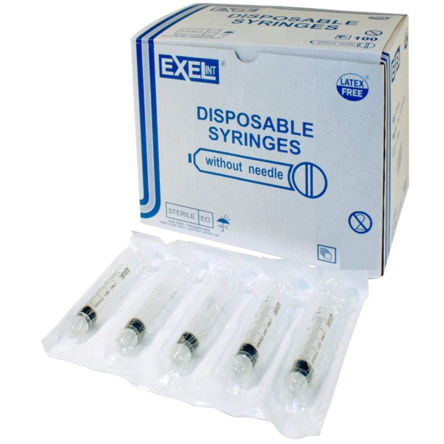 Excel General Purpose Sterile Syringes 5ml 5CT Luer Slip