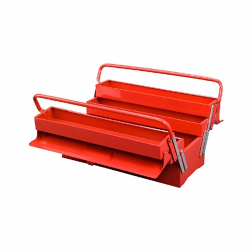 ExcelHardware 5tray cantilever Portable Metal Toolbox Storage Kit Red