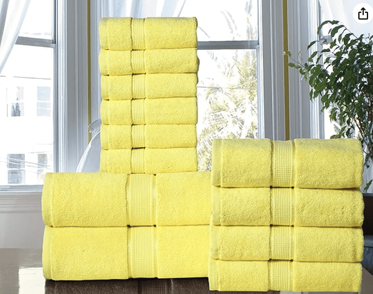 Excel Hometex 100% Luxurious Cotton 600 GSM 6PC Bath Towel Set