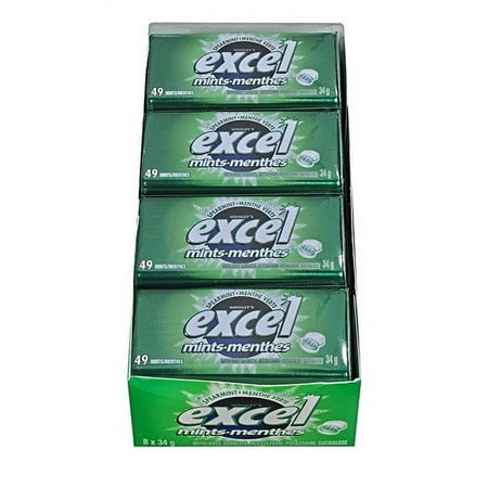 Excel Mints Spearmint, (34g/1.2 oz.), Tin, 8 Count