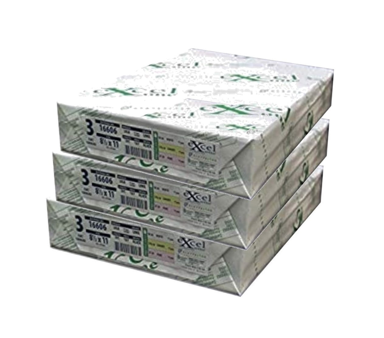 Excel One (16606) Carbonless Paper, 8.5 x 11, 3Part Forward (Bright