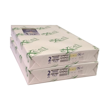 Excel One™ Carbonless 2-Part Reverse Paper (Canary/White), 11" x 17" (16559), 250 Sets Per Ream - Two (2) Reams (500 Sets)