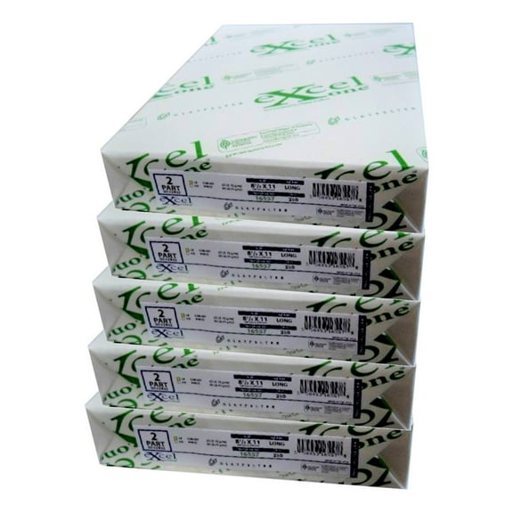 Excel One™ Carbonless 3-Part Paper (Bright White/Canary Yellow/Pink), 8.5" x 11", 501 Sheets / 167 Sets Per Ream - Five (5) Reams (2505 Sheets, 835 Sets)