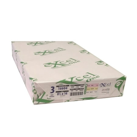 Excel One™ Carbonless 3-Part Reverse Paper (Pink/Canary/White), 8.5" x 14" (16604) - One (1) Ream (167 Sets)