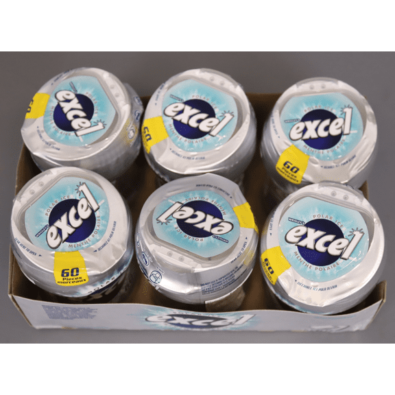 Excel Sugar-Free Gum, Polar Ice, 60pc, 83g/3 oz