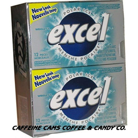 Excel Sugar-free Pellet Gum, 12ct - 12pk, Polar Ice