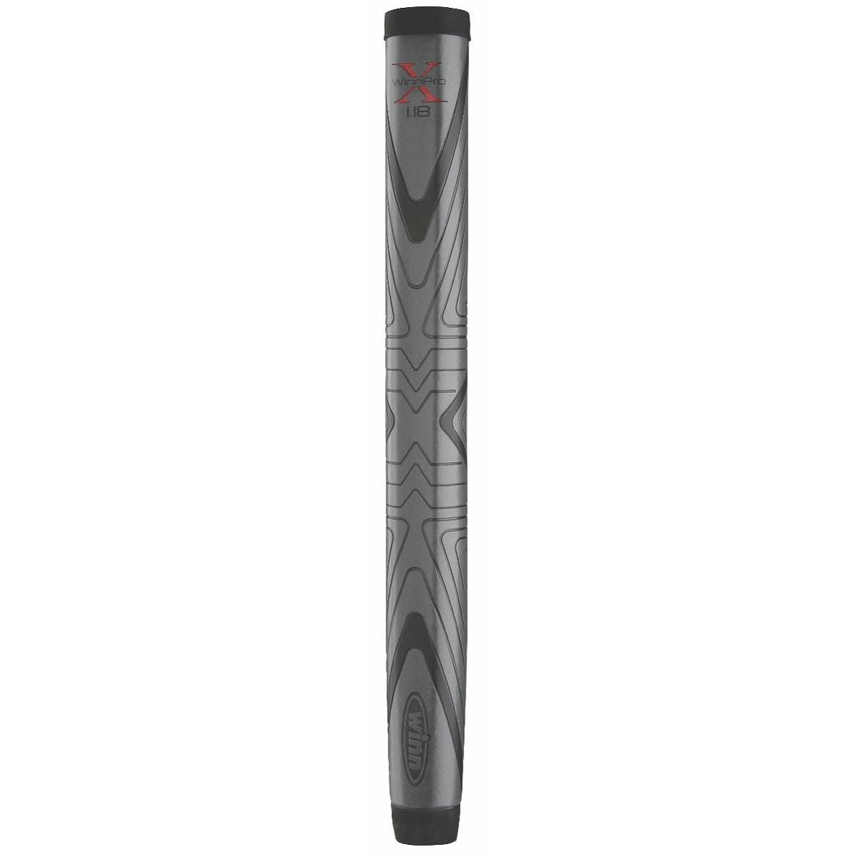 Excel Winn Pro X 1.18" Putter Grip, Midsize, Gray/Black