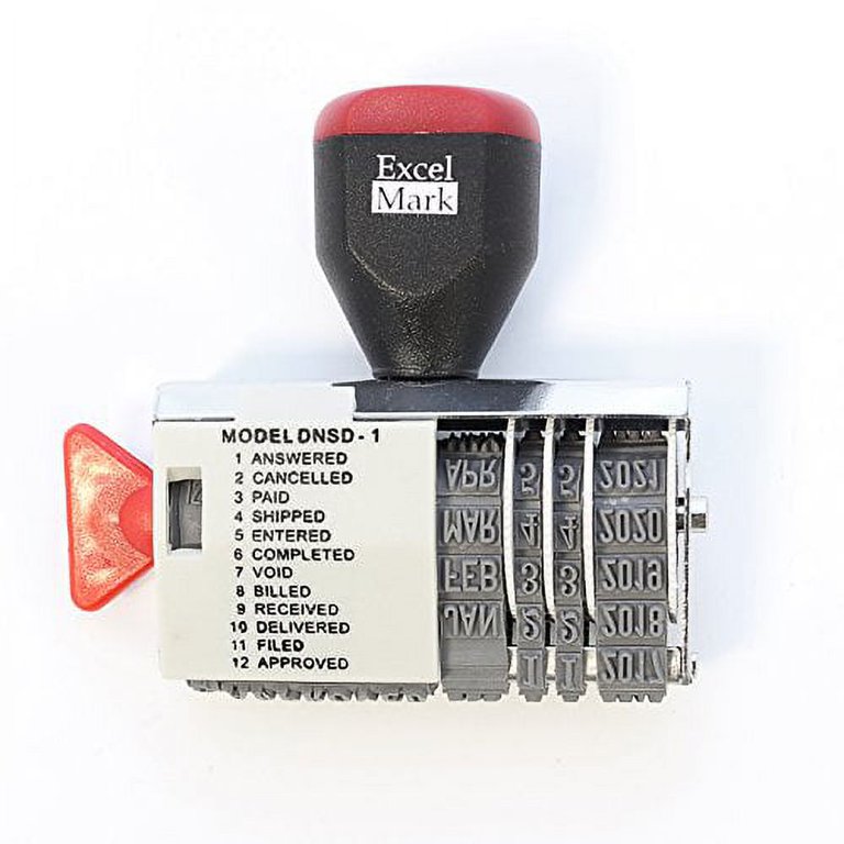 Low Vision Registers ExcelMark #1.5 Rubber Stamp Line Dater - 6 Year ...