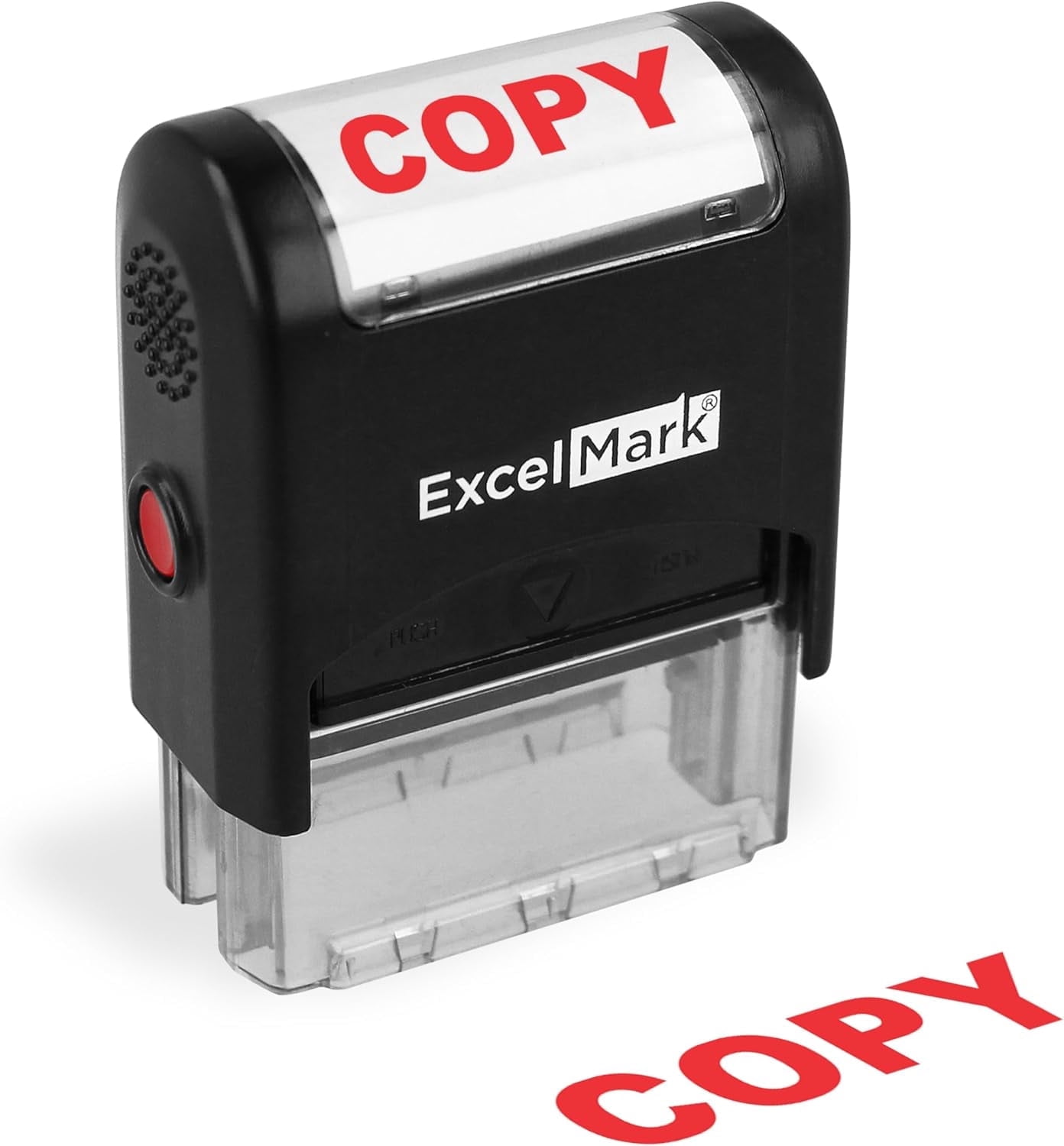 ExcelMark Copy Stamp Self-Inking Rubber Stamp - Red Ink for Office Use, Ideal for Efficient Document Management with Copy Stamps, Perfect for Professional Settings
