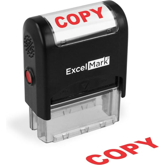 ExcelMark Copy Stamp Self-Inking Rubber Stamp - Red Ink for Office Use, Ideal for Efficient Document Management with Copy Stamps, Perfect for Professional Settings