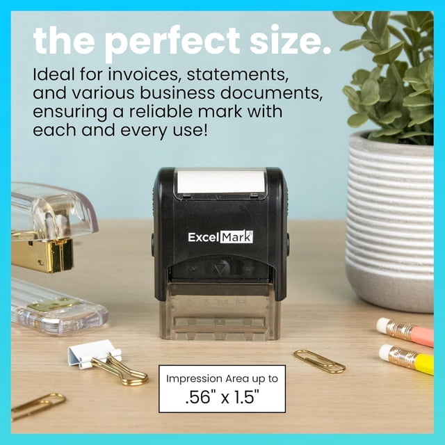 ExcelMark A-Series Self-Inking Rubber Stamps 9/16" X 1-1/2" (A-1539