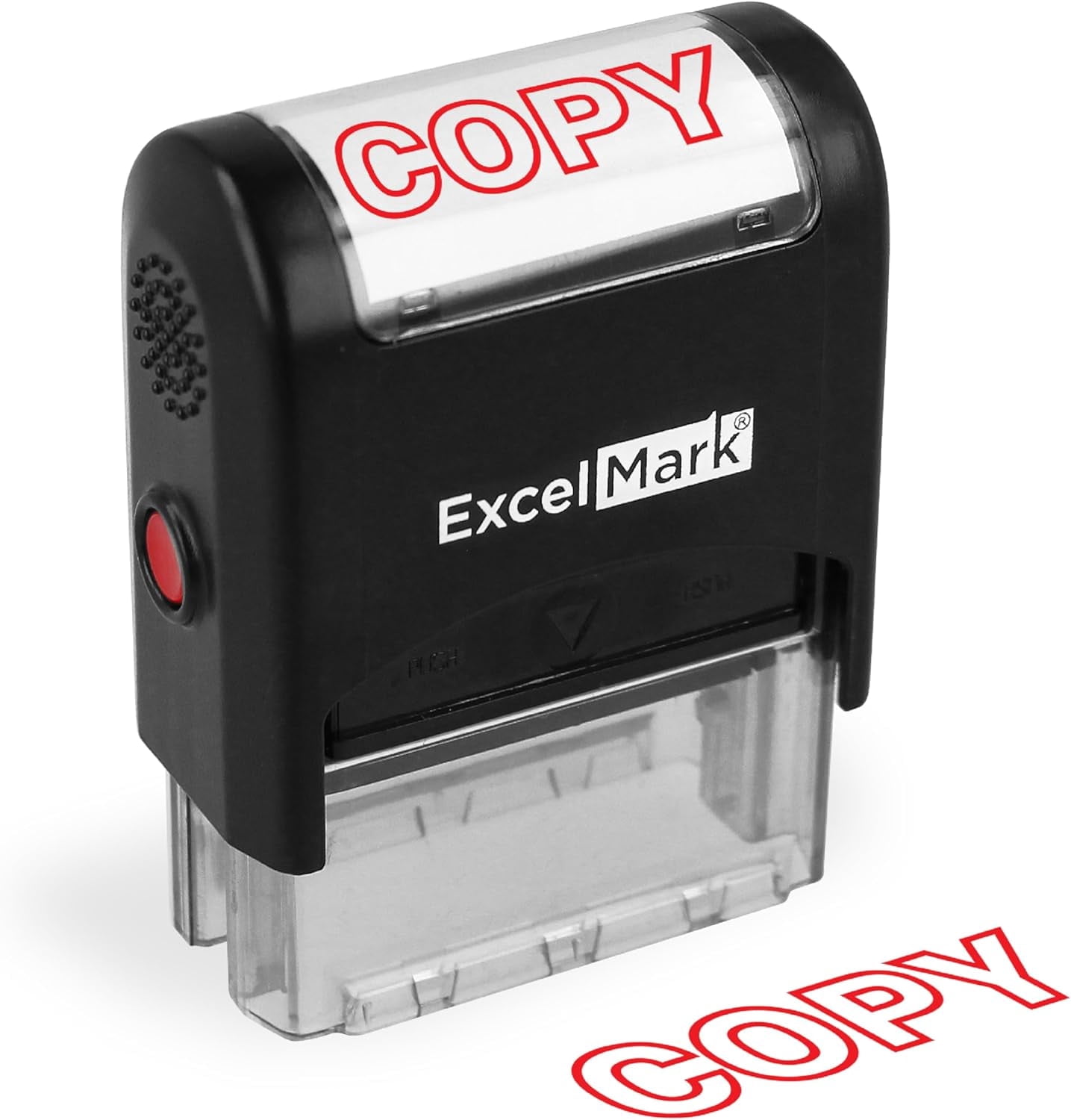 ExcelMark Copy Rubber Stamps, Automatically Self Inking Stamps for Rapid, Repetitive Stamping, Red Ink