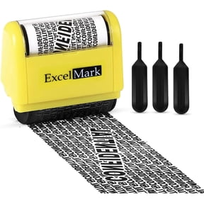 ExcelMark Rolling Identity Theft Guard Stamp (ID Theft Stamp with Refill Ink)