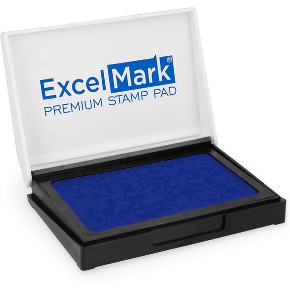 ExcelMark Ink Pad for Rubber Stamps 1-7/8" x 3-1/8"- Blue