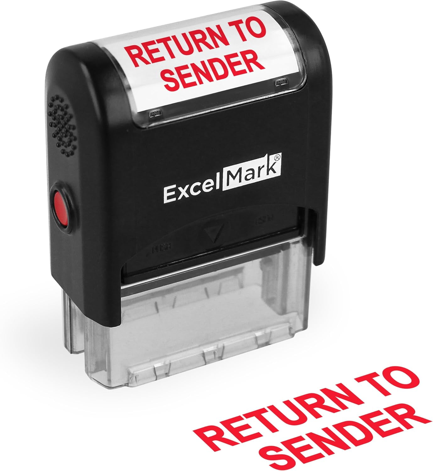 ExcelMark Return to Sender Self Inking Rubber Stamp - Red Ink