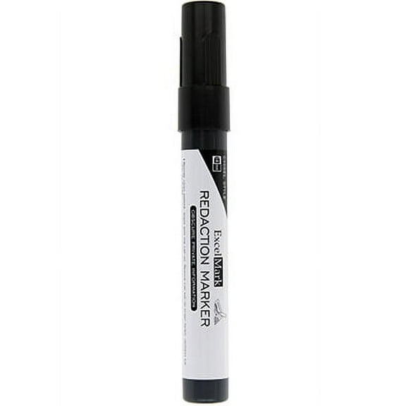 ExcelMark Security Redaction Marker - Blackout Private Information With Our Convenient Redacting Pen (1 Marker)
