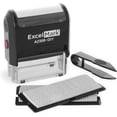 thumbnail image 1 of ExcelMark Self-Inking DIY Custom Rubber Stamp Kit - Personalized Stamper for Business or Home - Address Stamp, Message Stamp, and More (Black), 1 of 6