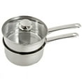 thumbnail image 1 of ExcelSteel 2.5 qt Stainless Steel Double Boilers with Tempered Glass Lid (Set of 3), 1 of 2