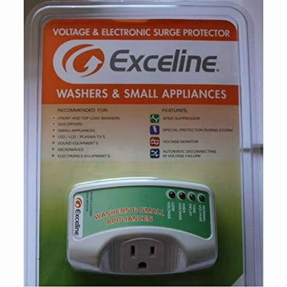 Exceline Electronic Power Surge Protector for Washers and Small Appliances