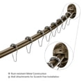 thumbnail image 1 of Excell 40"-72" Adjustable Curved Shower Curtain Rod, Bronze, 1 of 6