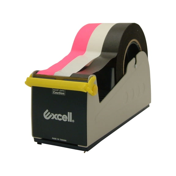 Excell EX-17 Steel Desktop Tape Dispenser [Padded Foam Base]: 3 in. width (Blue/Grey)