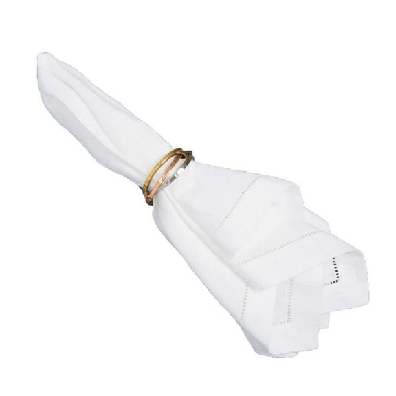 Excell Hammered Bangles Napkin Rings, Silver Gold