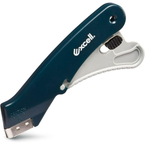 Excell Heavy Duty ACTION-9 Retractable Utility Knife with Safety Lock Design for Opening Box and Carton, Box Cutter With Extra 3pc Blades (ACTION-9)