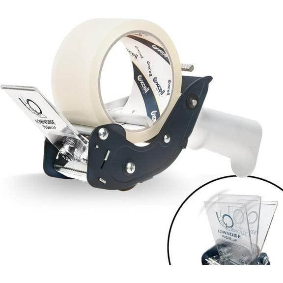 Excell Low Noise Packing Tape Dispenser, Fit 2 Inch Wide Tape 3 Inch Core For Carton, Packaging and Box Sealing - 1Pack
