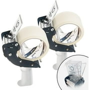 Excell Low Noise Packing Tape Dispenser, Tape Gun Fit 2 Inch Wide Tape 3 Inch Core for Carton, Packaging and Box Sealing - 2Pack