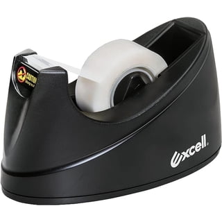 Excell OFFICEPLUS Desk Tape Dispenser – 3/4" Wide, 1" Core, Durable Plastic with Non-Skid Base for Office & Home Use