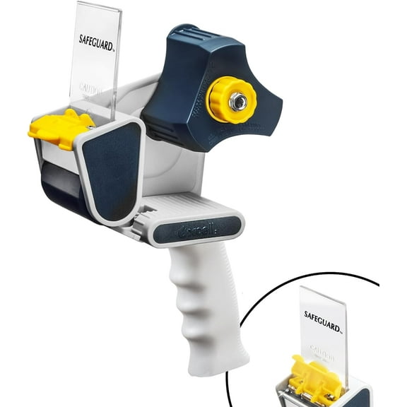 Excell Safeguard Packing Tape Dispenser with 1 Roll – 2 Inch Wide Tape Gun for Packaging, Box Sealing, and Carton Sealing