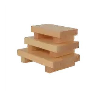 Excellante 10 1/2" x 7" x 2 1/4", wood sushi plate large, comes in each