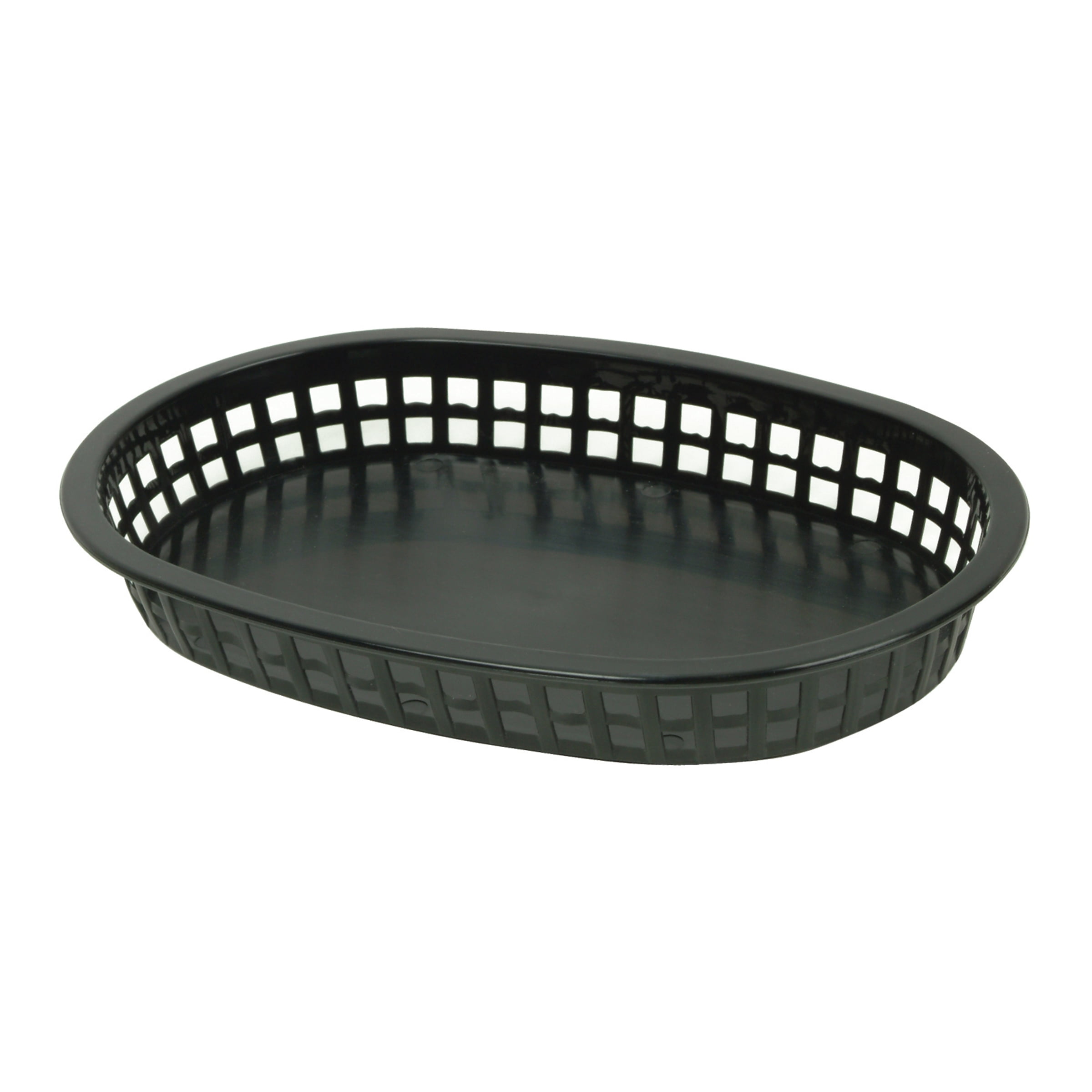 Excellante 10.75" oblong basket, black, comes in dozen