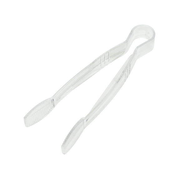 Excellante 12" flat grip tong, polycarbonate, clear color, comes in each
