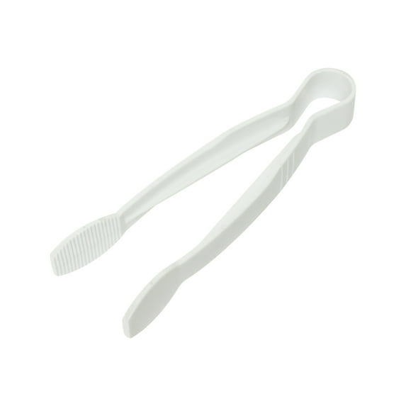Excellante 12" flat grip tong, polycarbonate, white color, comes in each