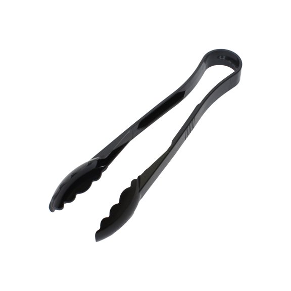 Excellante 12" scallop grip tong, polycarbonate, black color, comes in each