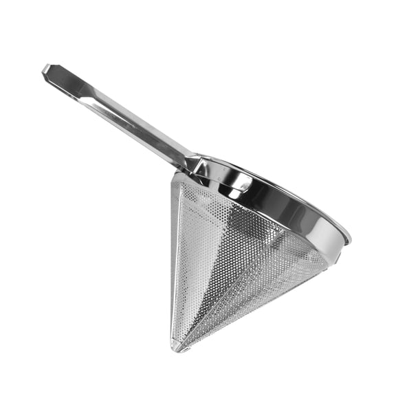 Excellante 12" stainless steel china cap, fine mesh skimmer, comes in each