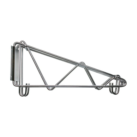 Excellante 14" direct wall bracket, double shelf support, chrome, comes in each