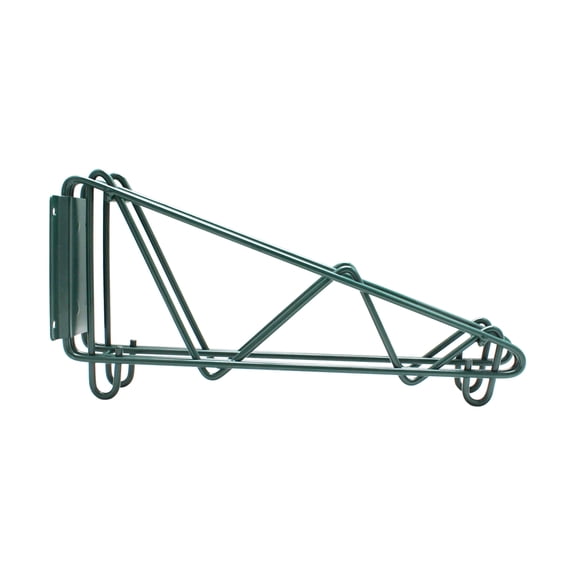 Excellante 14" direct wall bracket, double shelf support, green epoxy, comes in each