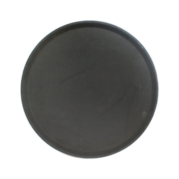 Excellante 16" round tray, black, fiberglass, comes in each